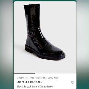 Brand new black patent leather booties